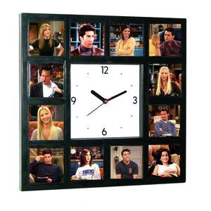 FRIENDS TV Show Photo Clock. Big 10.5" Joey Rachel Phoebe Monica Chandler Ross
